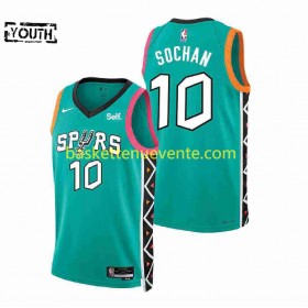 Maillot Basket San Antonio Spurs Jeremy Sochan 10 Nike 2022-2023 City Edition Swingman - Enfant